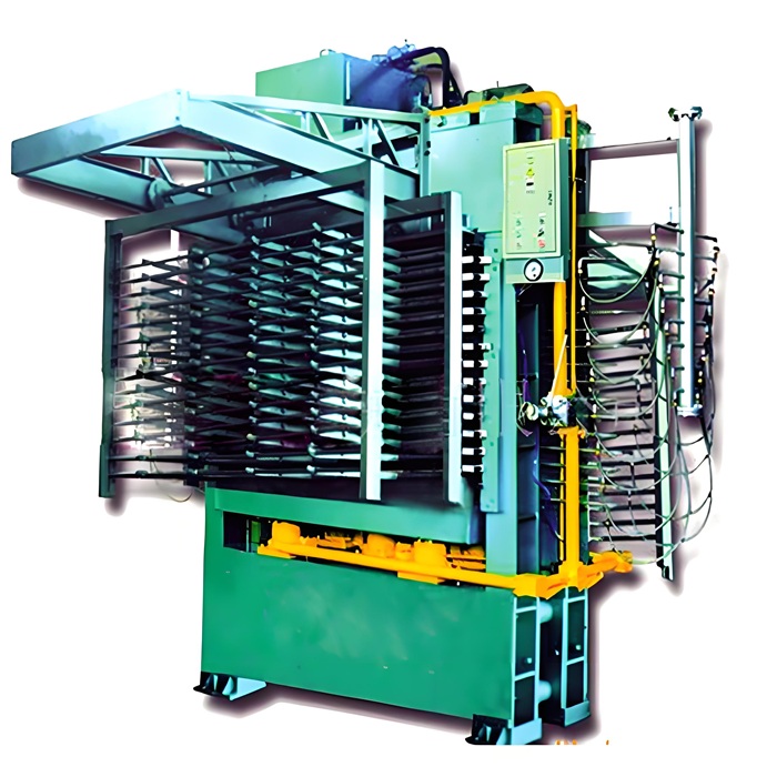 Automatic loading and unloading hot press machine